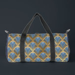 Elegant Blue Gold Art Deco Vintage Pattern Duffle Bag<br><div class="desc">Elegant Blue Gold Art Deco Vintage Pattern Duffel Bags features an elegant art deco pattern in blue and gold. Created by Evco Studio www.zazzle.com/store/evcostudio</div>