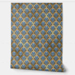 Elegant Blue Gold Art Deco Vintage Pattern Wallpaper<br><div class="desc">Elegant Blue Gold Art Deco Vintage Pattern Wallpaper features a chic elegant art deco pattern in blue and gold. Perfect for home decor,  office decor,  event decor and party decor. Created by Evco Studio www.zazzle.com/store/evcostudio</div>