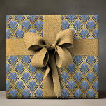 Elegant Blue Gold Art Deco Vintage Pattern Wrapping Paper<br><div class="desc">Elegant Blue Gold Art Deco Vintage Pattern Wrapping Paper This chic design features an elegant art deco pattern in blue and gold. Created by Evco Studio www.zazzle.com/store/evcostudio</div>