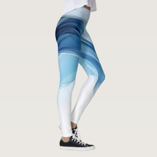 Elegant Blue Gradient Leggings