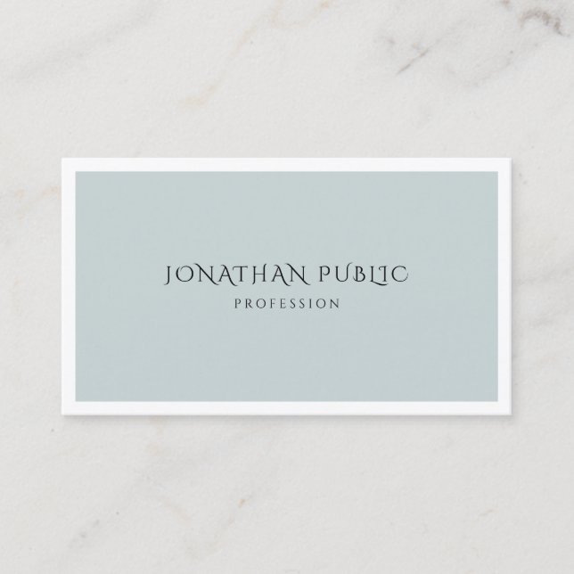 Elegant Blue Green Simple Modern Design Template Business Card (Front)