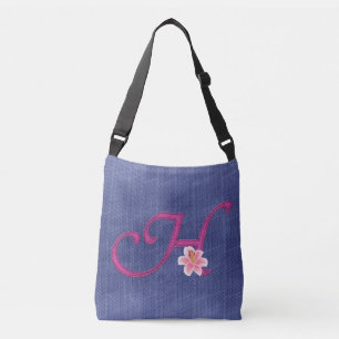Elegant Blue H Crossbody Bag