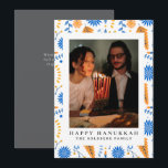 Elegant Blue Happy Hanukkah Family 1 Photo Holiday Card<br><div class="desc">light and love| Elegant Blue Happy Hanukkah Family 1 Photo</div>
