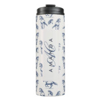 Elegant Blue Horses Monogrammed Initial Gifts