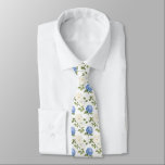 Elegant Blue Hydragea Flowers Pattern  Tie<br><div class="desc">Elevate your style with this elegant necktie featuring a beautiful blue hydrangea floral pattern. Perfect for weddings,  formal events,  or everyday sophistication,  it adds a refined and timeless touch to any outfit. An excellent gift for groomsmen,  professionals,  or special occasions.</div>