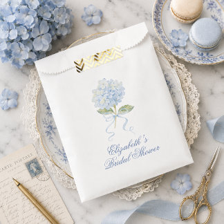 Elegant Blue Hydrangea Bridal Shower Favour Bags