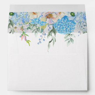 Elegant Blue Hydrangea Envelope