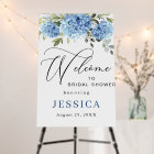 Elegant Blue Hydrangea Eucalyptus Bridal Shower