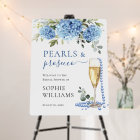Elegant Blue Hydrangea Eucalyptus Bridal Shower
