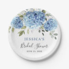 Elegant Blue Hydrangea Eucalyptus Bridal Shower