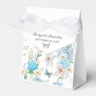Elegant Blue Hydrangea Favour Box