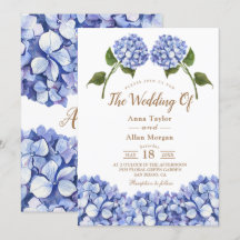 Elegant Blue Hydrangea Floral