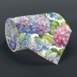 Elegant Blue Hydrangea Floral Pattern Wedding Tie<br><div class="desc">This elegant floral neck tie for weddings and other special occasions features blue and pink hydrangea blossoms. Perfect for the groom and groomsmen for your wedding party. Wear as a classic neck tie for men, as a belt for women or for use in craft projects. Designed by world renowned artist...</div>