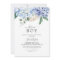 Elegant Blue Hydrangea It's A Boy Baby Shower