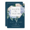 Elegant Blue Hydrangea | Navy Save the Date Card
