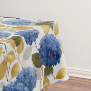 Elegant Blue Hydrangea Seamless Pattern Tablecloth
