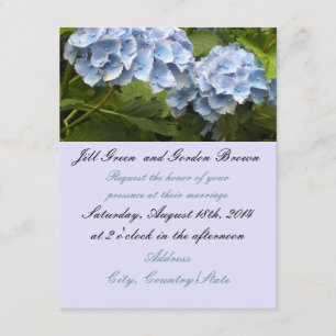 Elegant Blue Hydrangea Wedding Invitation