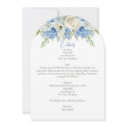 Elegant Blue Hydrangea White Roses Floral Wedding