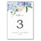 Elegant Blue Hydrangea | White Table Number