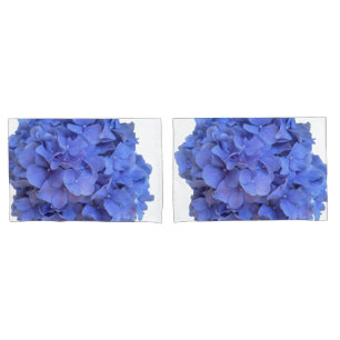 Elegant blue Hydrangeas purple Flowers Pillowcase