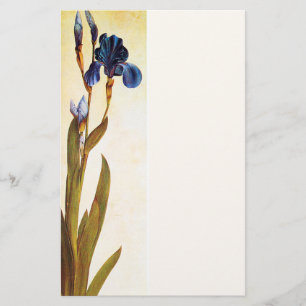 ELEGANT BLUE IRIS Floral Stationery
