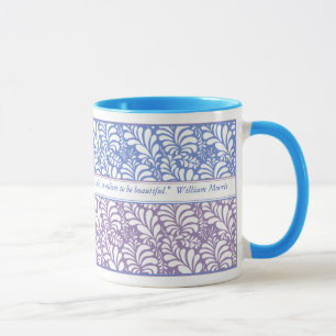 Elegant Blue & Lavender Favourite Quotation Mug