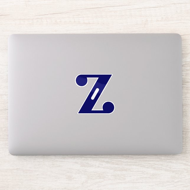 Elegant Blue Letter Z Monogram (Computer)