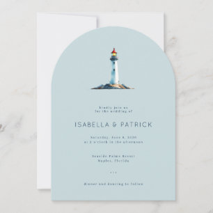 Elegant Blue Lighthouse Invitation