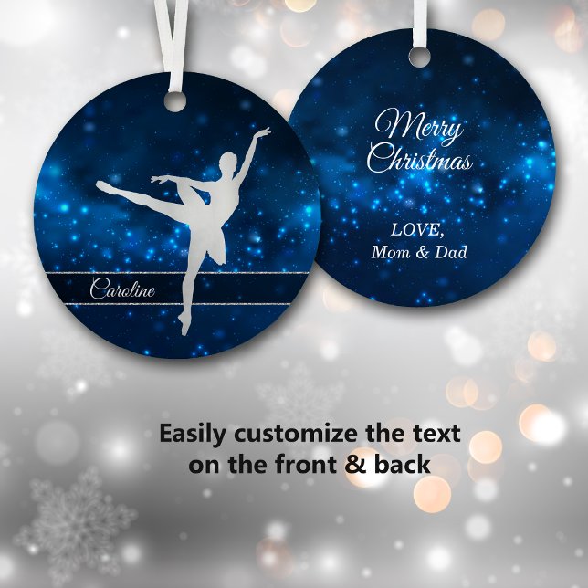 Elegant Blue Lights Silver Dancer Metal Tree Decoration (Creator Uploaded)