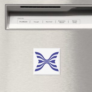 Elegant Blue Line Letter X Monogram Magnet
