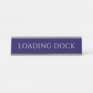 Elegant Blue Loading Dock Name Plate