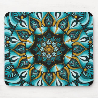 Elegant Blue Mandala | Sacred Geometry Boho | Zen Mouse Mat