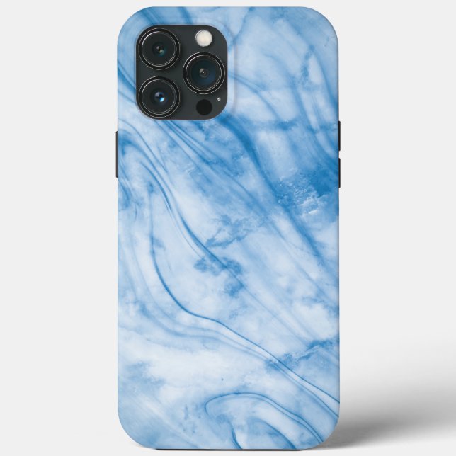 Elegant Blue Marble Case-Mate iPhone Case (Back)