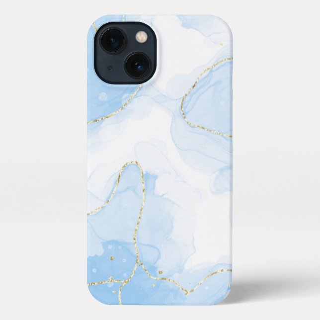 Elegant Blue Marble  iPhone Case (Back)