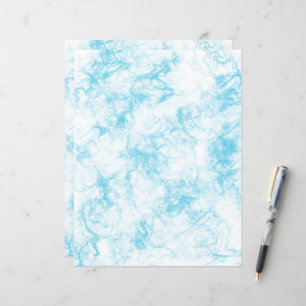 Elegant Blue Marble Scrapbooking Paper