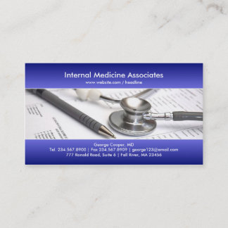 Elegant Blue Medical Business Card