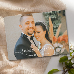 Elegant Blue Mediterranean Lemon Wedding Thank You Card