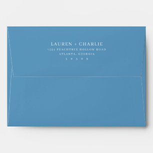 Elegant Blue Minimalist Typographic Envelope