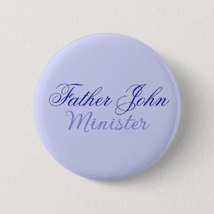 Elegant Blue Minister  6 Cm Round Badge
