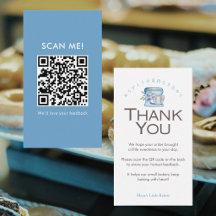 Elegant Blue Mixer Leave a Review QR Code