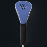 Elegant Blue Monogram Add Name Initial Script Golf Head Cover<br><div class="desc">This elegant blue background with black monogram name in script and initial are great designs to add to this product. The interesting part here is that you can personalise it by adding your own name on a monogram. If you can not find what you want just email me at jraym48@gmail.com...</div>