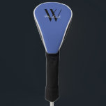 Elegant Blue Monogram Add Name Initial Script Golf Head Cover<br><div class="desc">This elegant blue background with black monogram name in script and initial are great designs to add to this product. The interesting part here is that you can personalise it by adding your own name on a monogram. If you can not find what you want just email me at jraym48@gmail.com...</div>