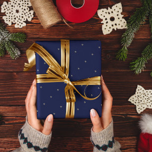 Elegant Blue Monogram Gift Wrap Wrapping Paper