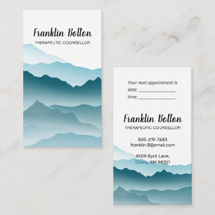 Elegant Blue Mountains Landscape Appointment Business Card