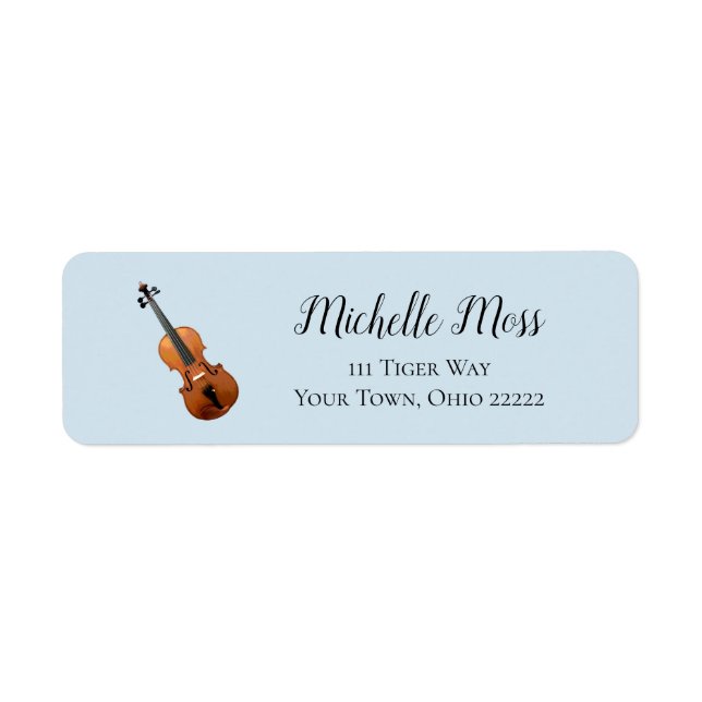 Elegant Blue Musical Violin Orchestra (Front)