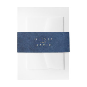 Elegant Blue Nautical Wedding Invitation Belly Band