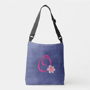 Elegant Blue O Crossbody Bag