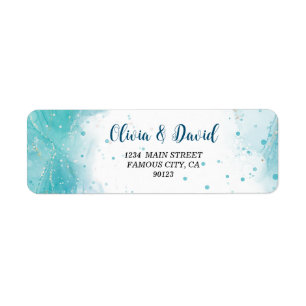 Elegant Blue Ocean Address Label