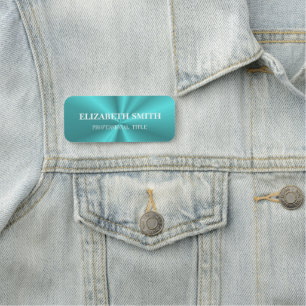 Elegant blue ombre modern name tag
