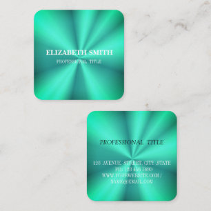 Elegant blue ombre modern  square business card